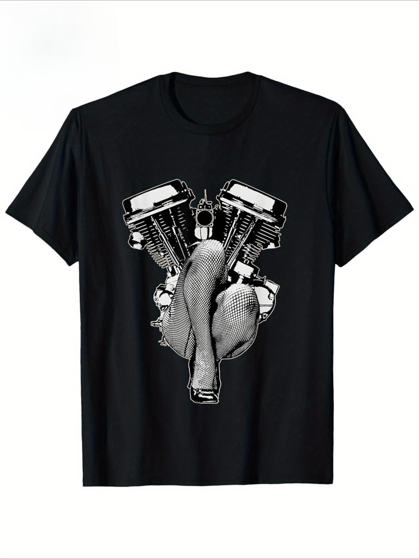 Motorcycle Gear Pattern - Ultra Sexy HD Panhead Pinup Motorcycle