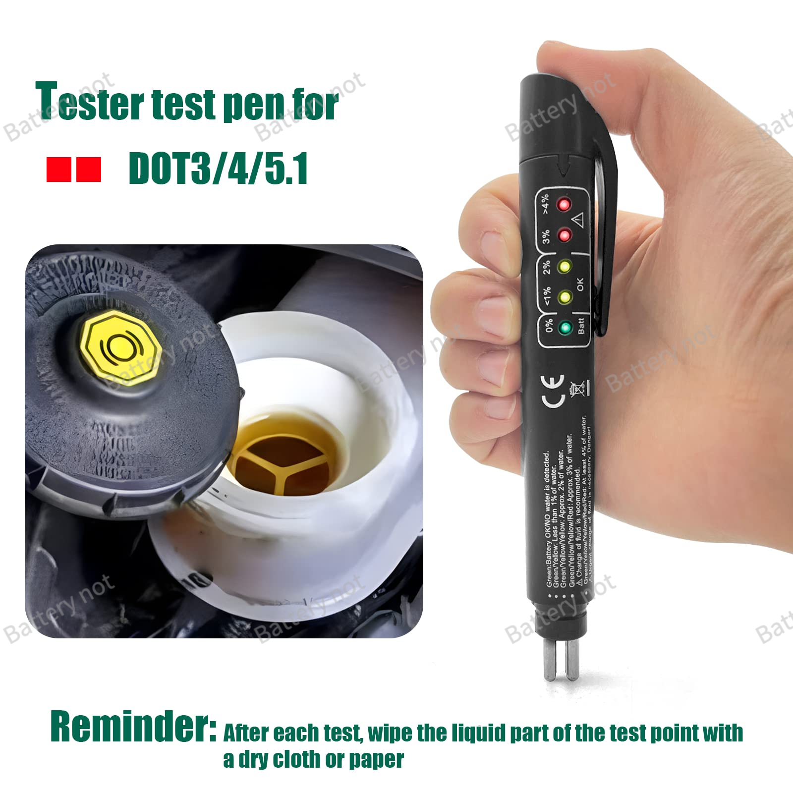 Motorcycle Gear Oil - Digital Brake Fluid Tester - LED