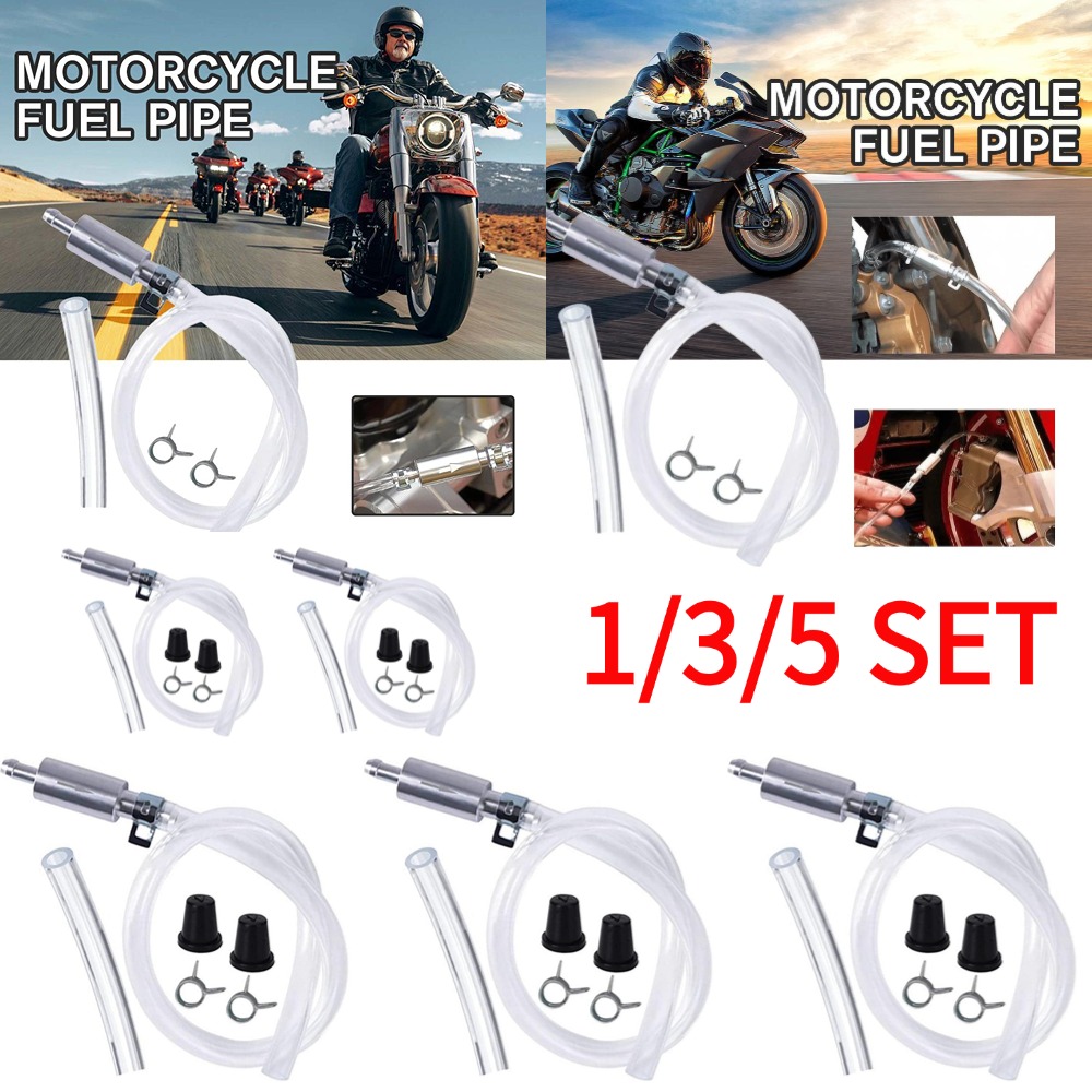 Motorcycle Gear Oil - 1/3/5SET Brake Fluid Bleeder Hose with