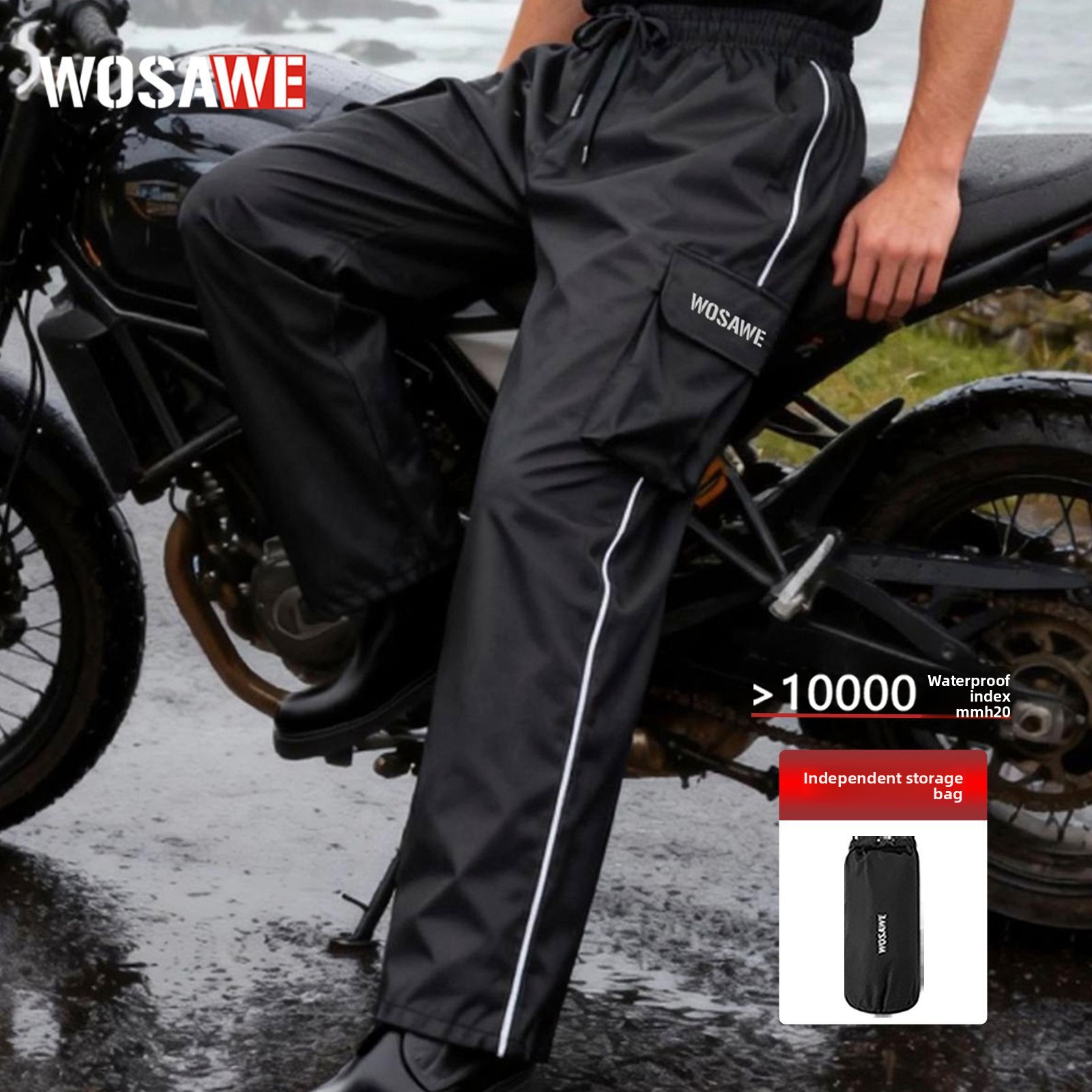 WOSAWE Motorcycle Rain Pants R - Motorcycle Gear For Men review and price