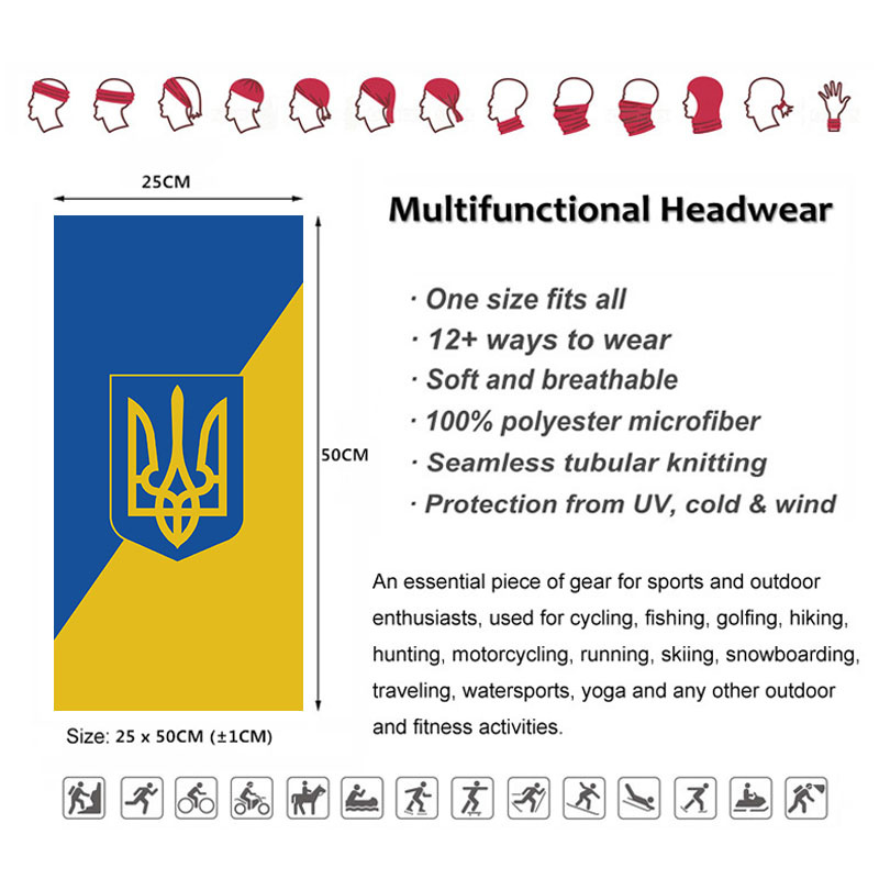 Ukraine Flag Pattern Bandana H - Motorcycle Gear Pattern review and price