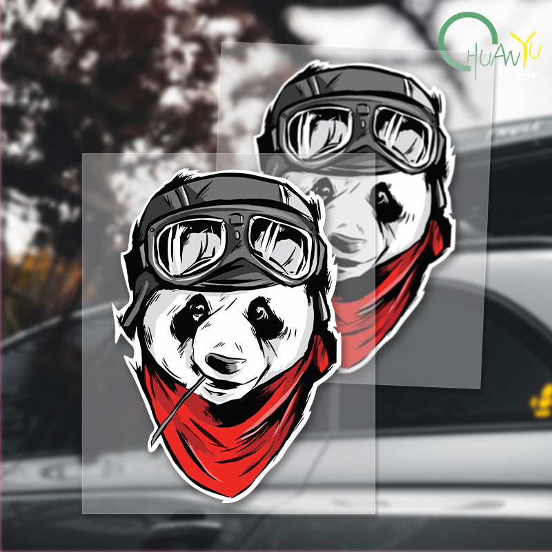 Panda bicycle cartoon car stic - Motorcycle Gear Pattern review and price