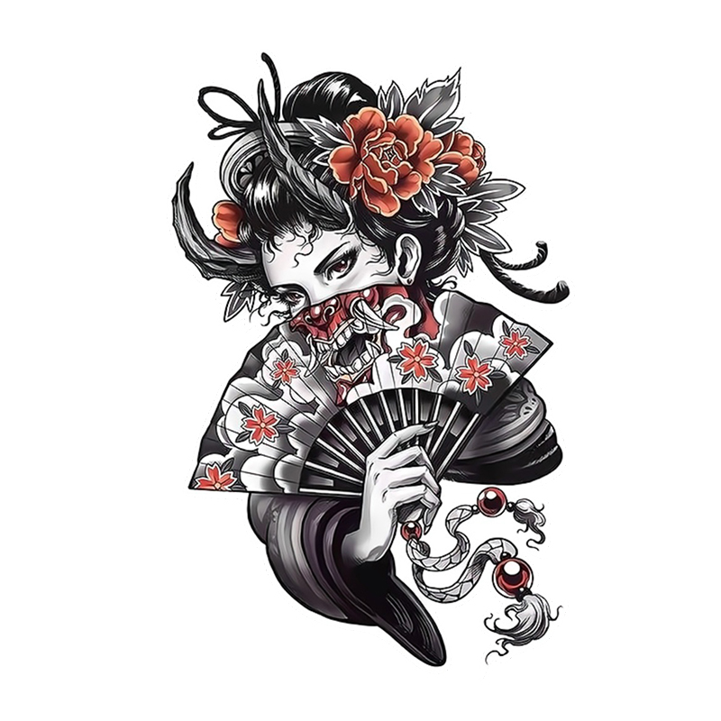 jdm Halloween geisha skull ani - Motorcycle Gear Pattern review and price